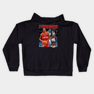 Allen Iverson The Answer Basketball Signature Vintage Retro 80s 90s Bootleg Rap Style Kids Hoodie